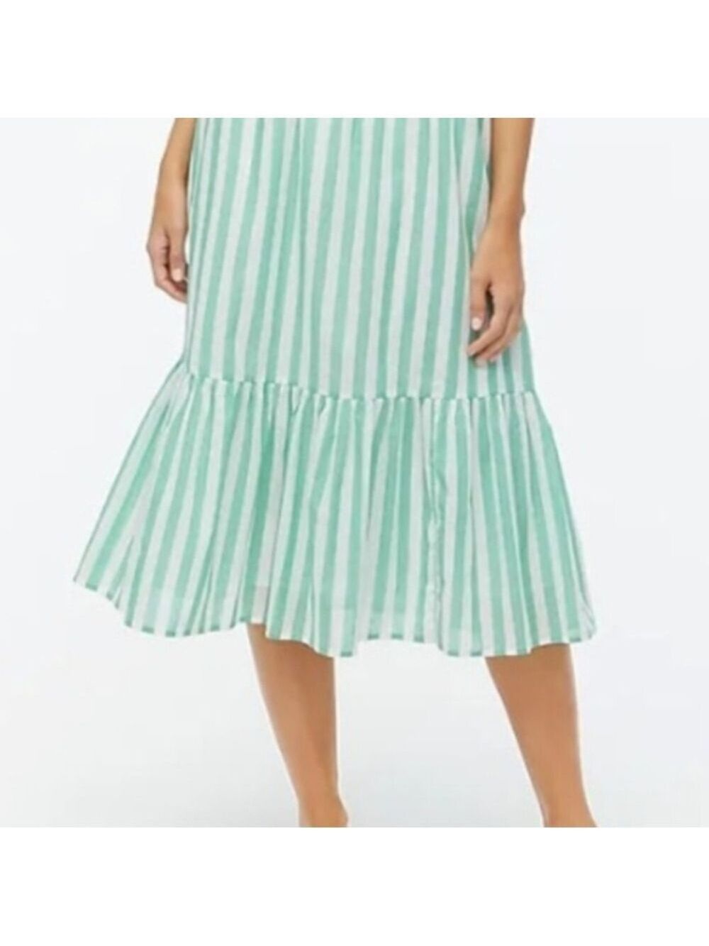 J. CREW RUFFLE TIERED DRESS COVER-UP STRIPE SIZE SMALL ADJUSTABLE STRAPS - Picture 12 of 12